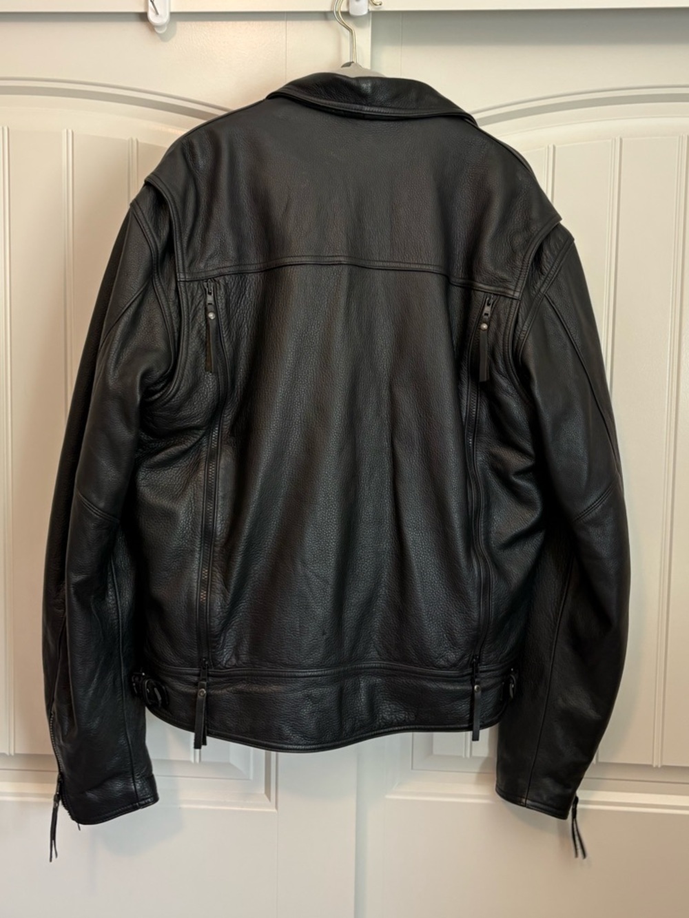 Vintage Harley Davidson 90s Leather Jacket Vented Nevada Black Large - Picture 6 of 14